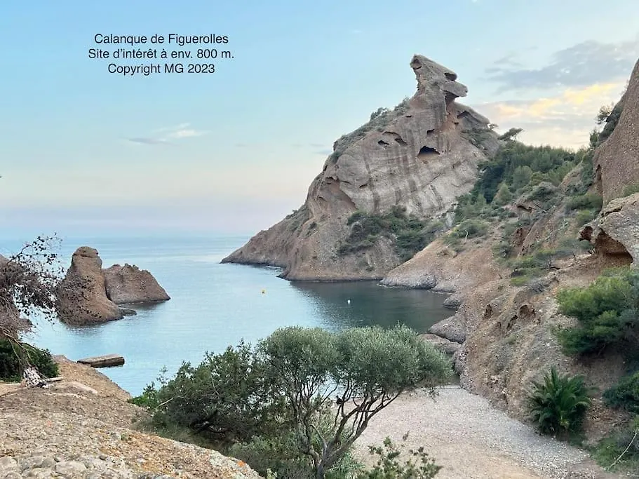 Figuerolles Moderne T3-300M Mer-Plage-Port-Parking-3 Etoiles La Ciotat